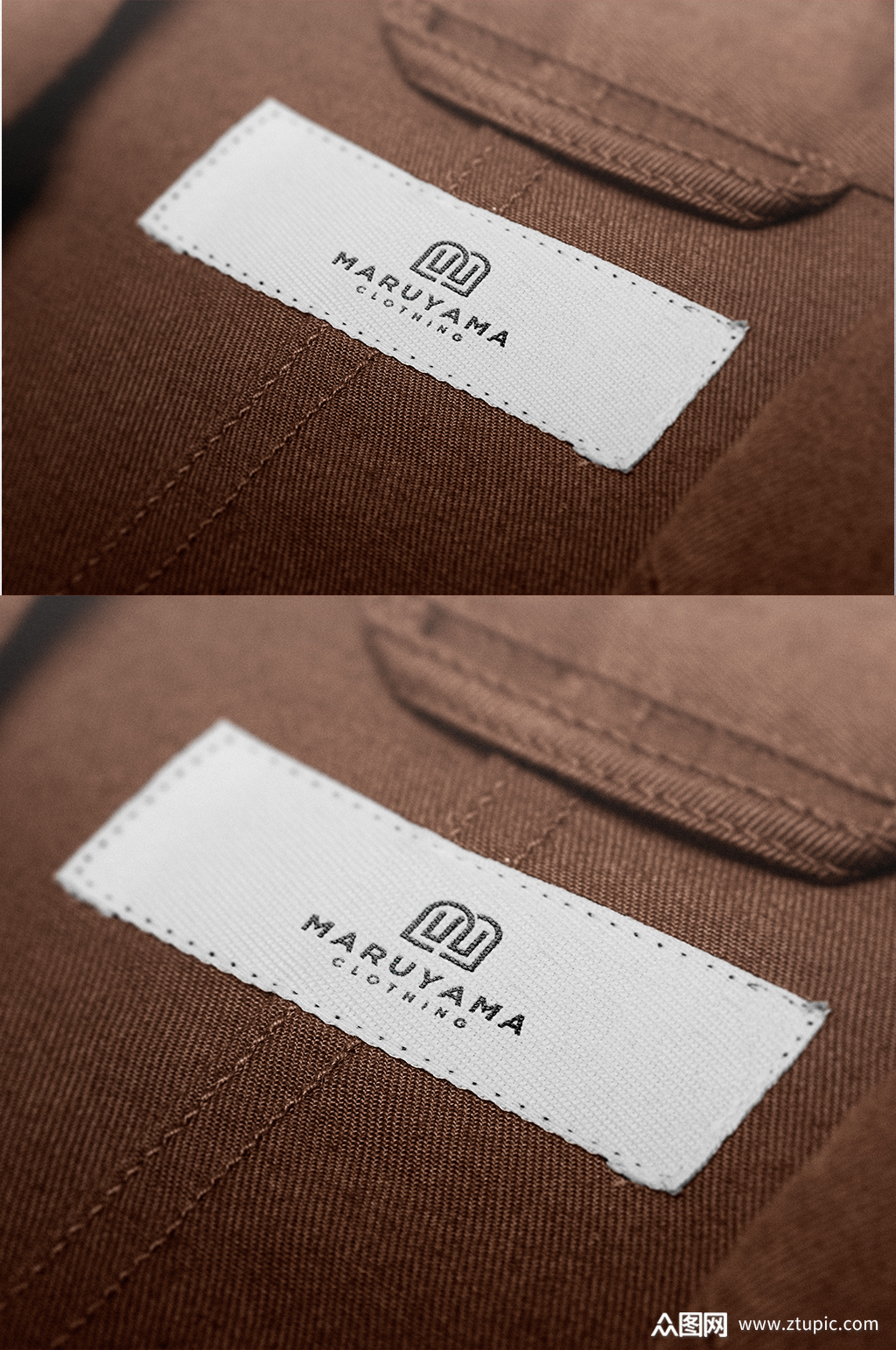 t恤刺绣领标logo标志设计贴图样机