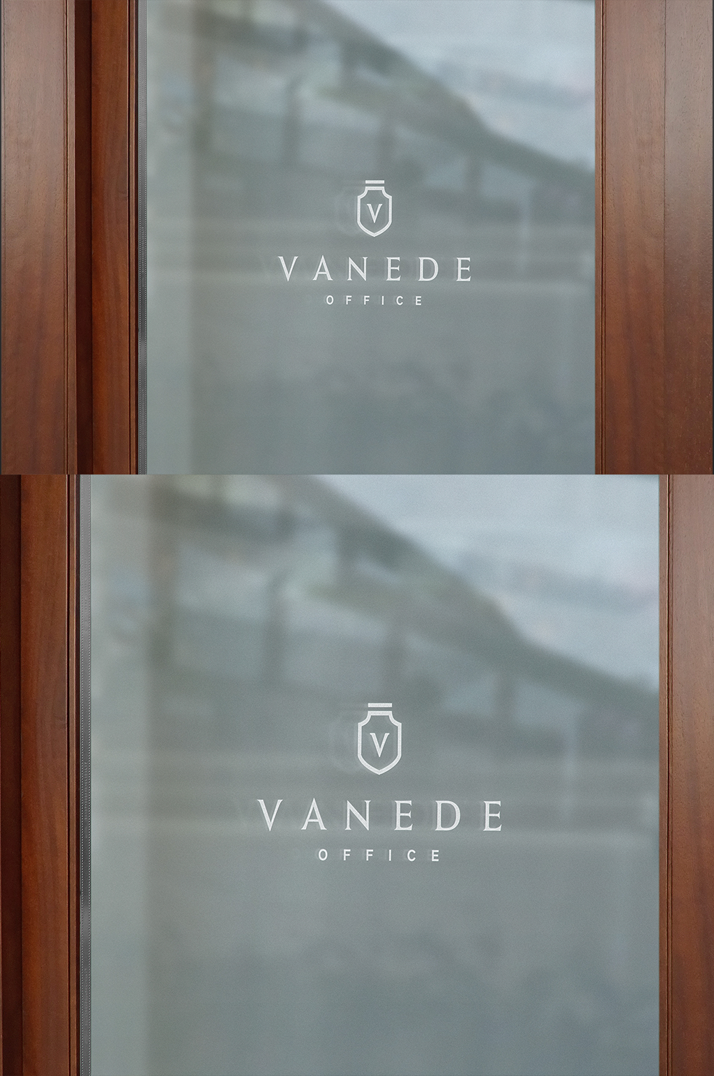 精致简约商店外窗玻璃LOGO样机素材