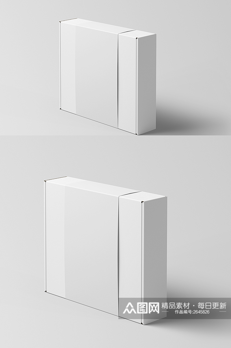 纸盒白色盒子展示包装样机素材