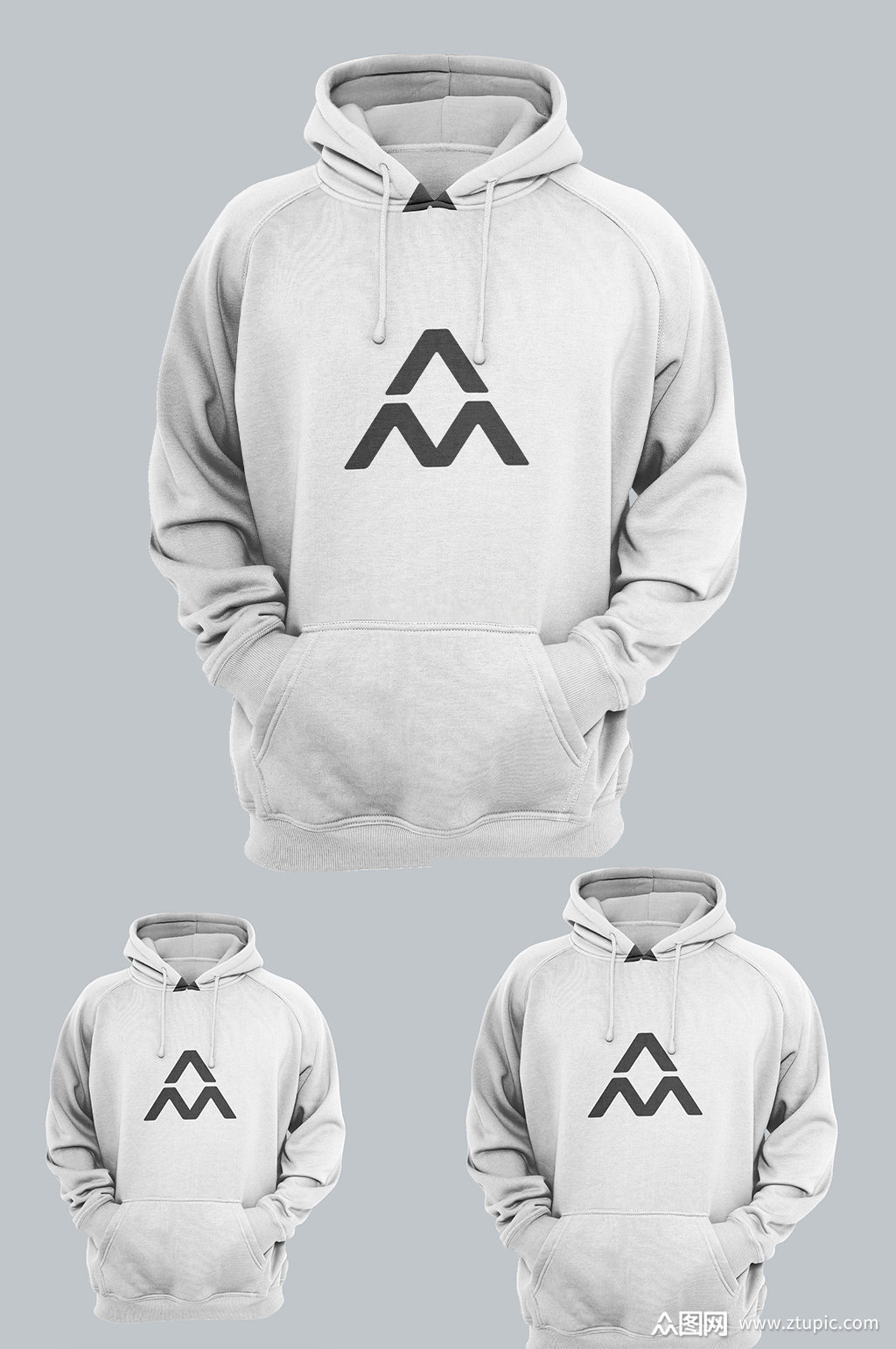 潮流加厚连帽衫卫衣运动衫服饰样机素材