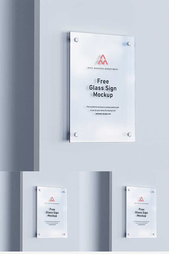 企业办公区域亚克力导视牌样机