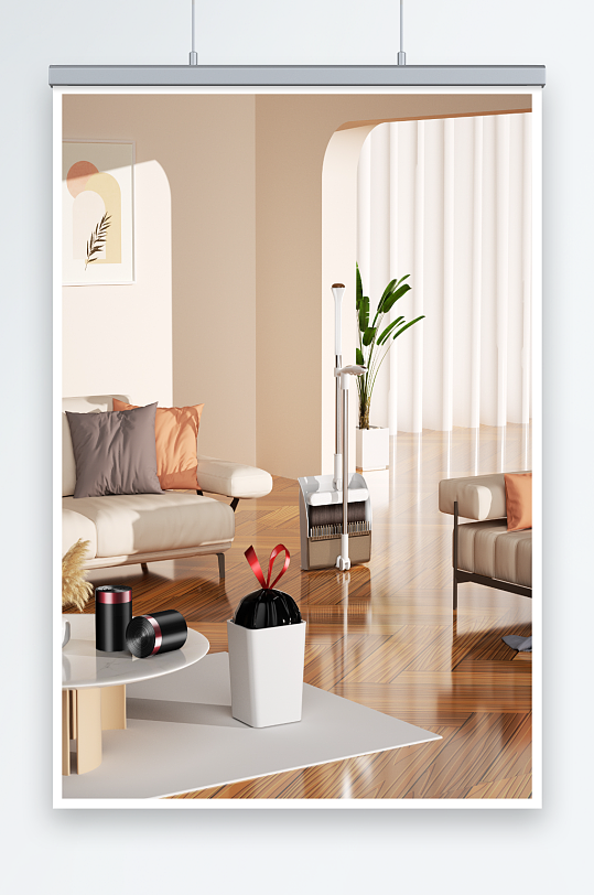 C4DOC客厅场景沙发渲染-众图网