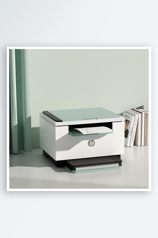 C4D打印机室内场景渲染简约-众图网