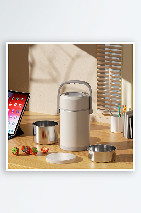 保温桶C4D场景渲染oc渲染-众图网