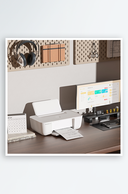 打印机场景oc渲染-众图网