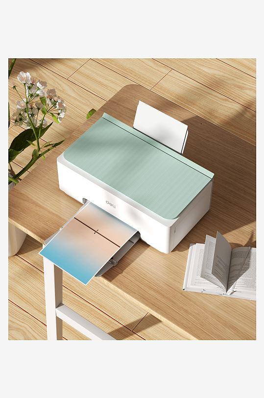 打印机场景oc渲染C4D-众图网