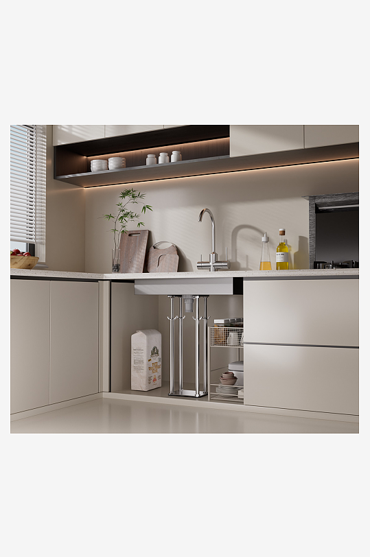 C4Doc渲染厨房水槽支架场景-众图网