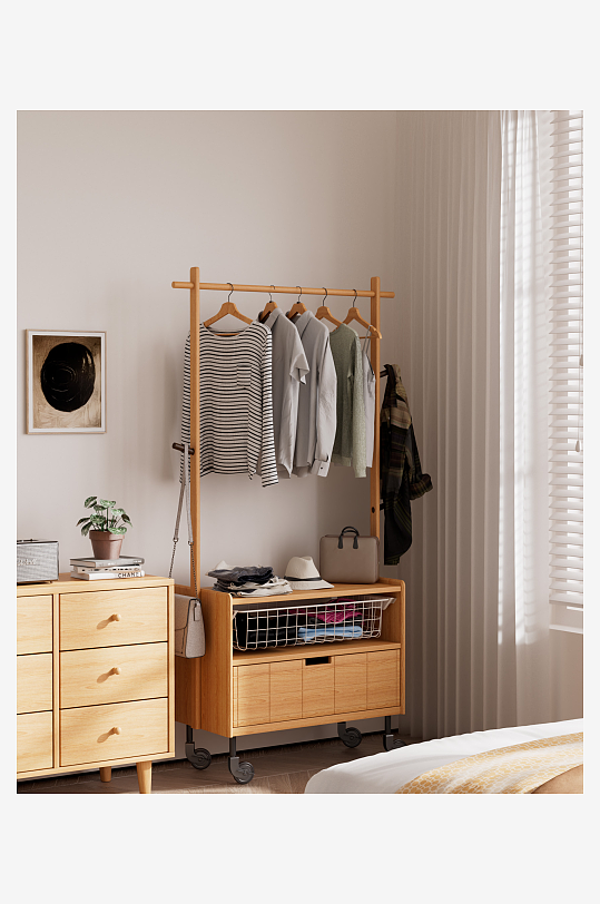 C4Doc渲染场景卧室衣架-众图网