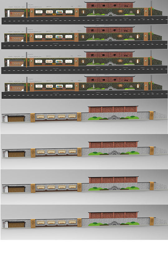 墙面造型设计方案的模型-众图网