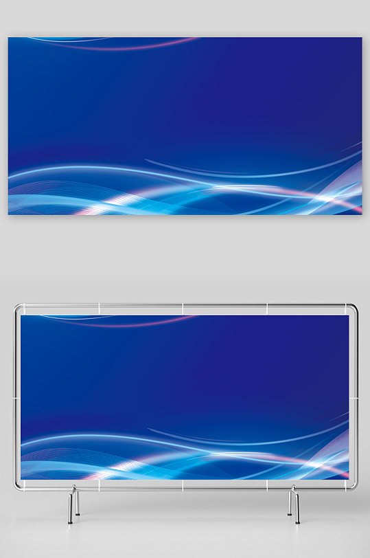 深蓝色弥散风展板背景图-众图网