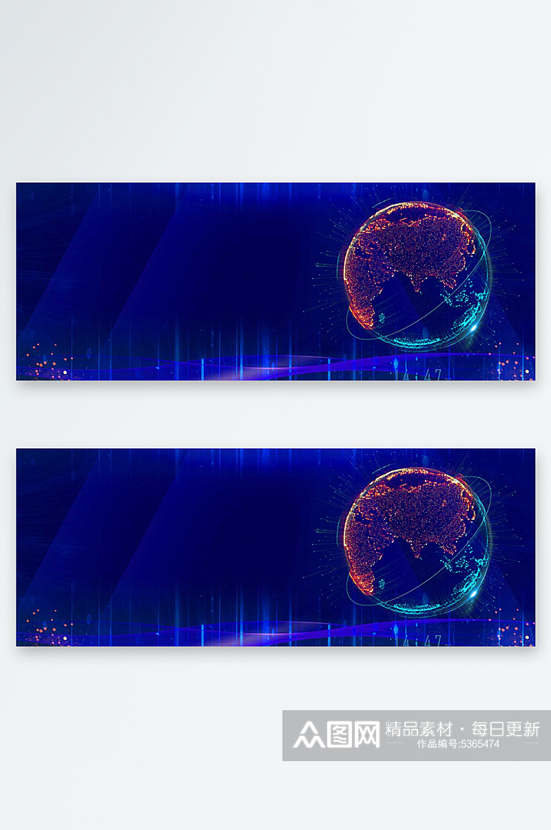 蓝色科技风背景图片素材