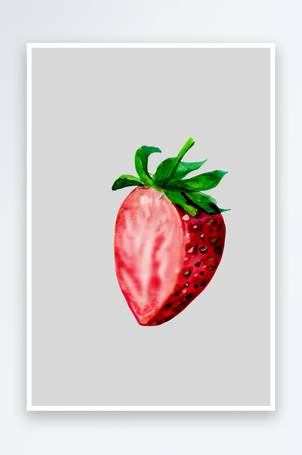 水彩手绘水果插画PNG元素素材