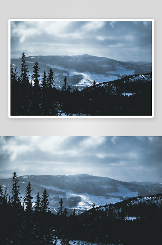 自然风光山峰雪山风景摄影图