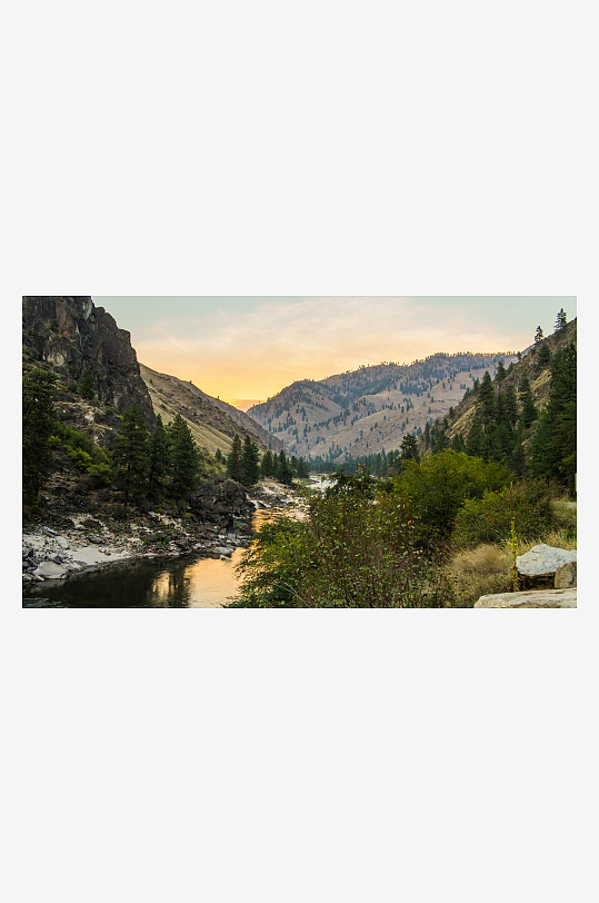 唯美自然风景秀美山河摄影图