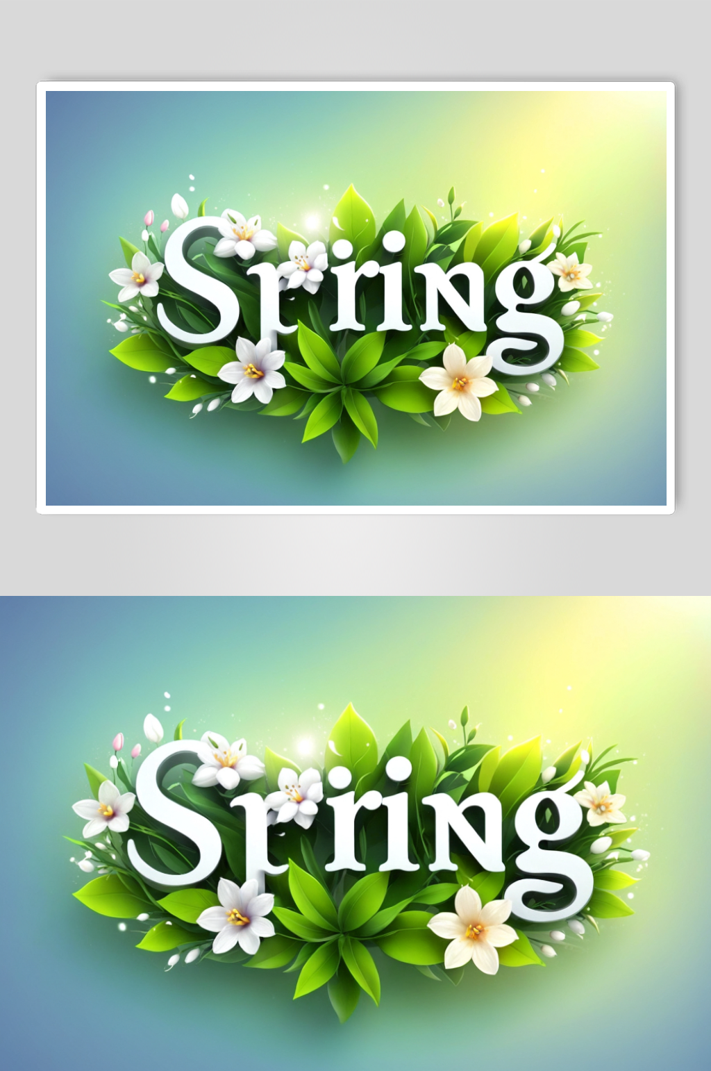 春天spring英文创意文字素材