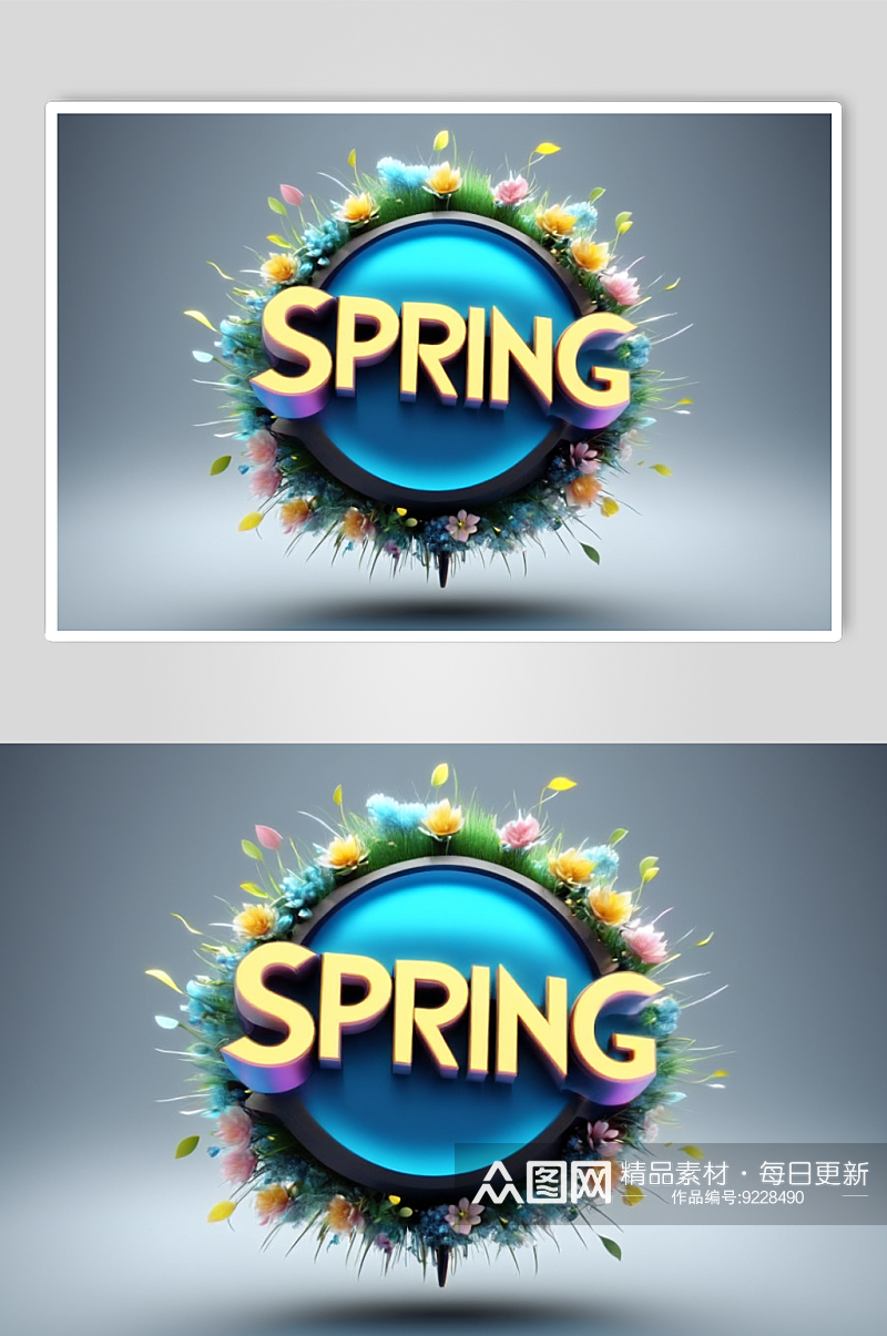 spring春天字体创意素材