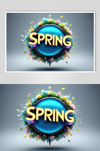 spring春天字体创意
