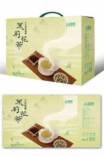 国风茉莉花茶茶文化包装设计