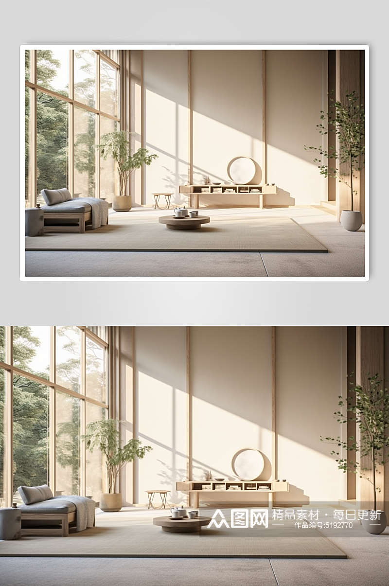3D室内设计客厅家居室内装修风格透视图素材