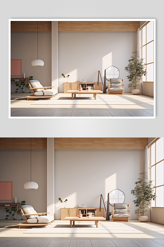 3D室内设计客厅家居室内装修风格透视图