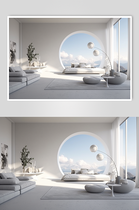 3D室内设计客厅家居室内装修风格透视图