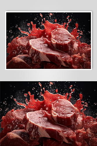 新鲜肉类美食静物高清摄影图片