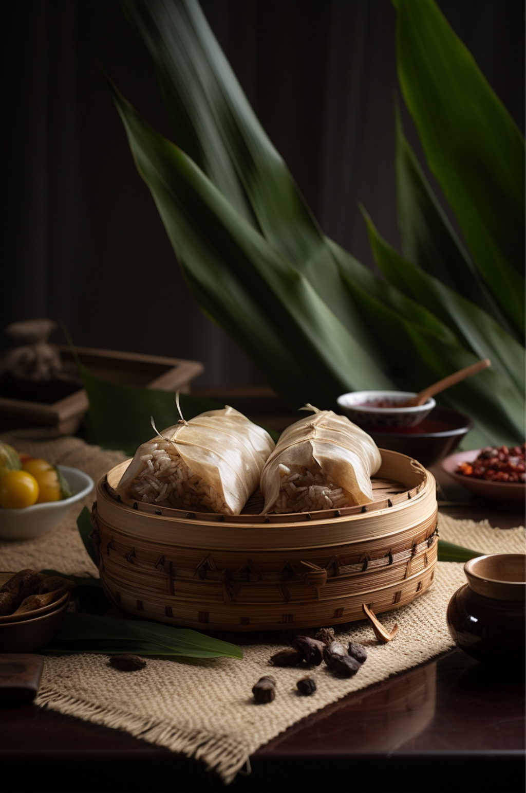 食物餐饮美食糯米鸡场景摄影图片素材