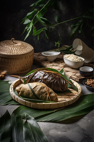 食物餐饮美食糯米鸡场景摄影图片