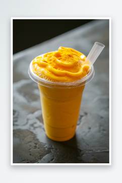 水果奶茶芒果饮品摄影图