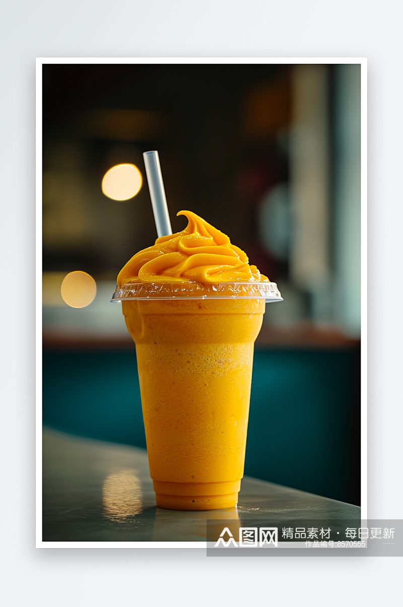 水果奶茶芒果饮品摄影图素材