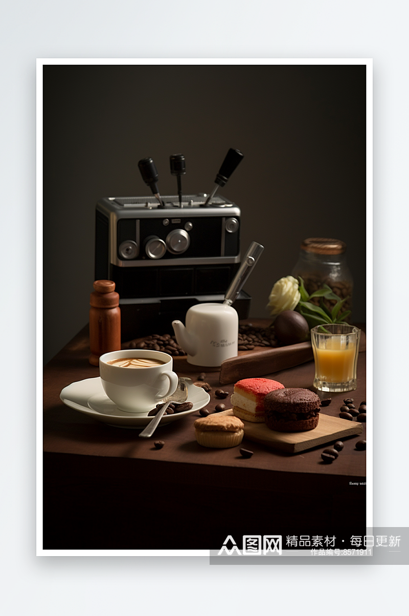 餐饮店奶茶美式咖啡摄影图素材