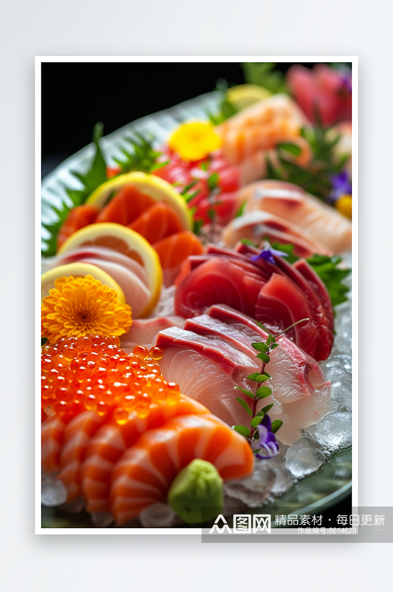 日料美食餐饮海鲜寿司摄影图素材