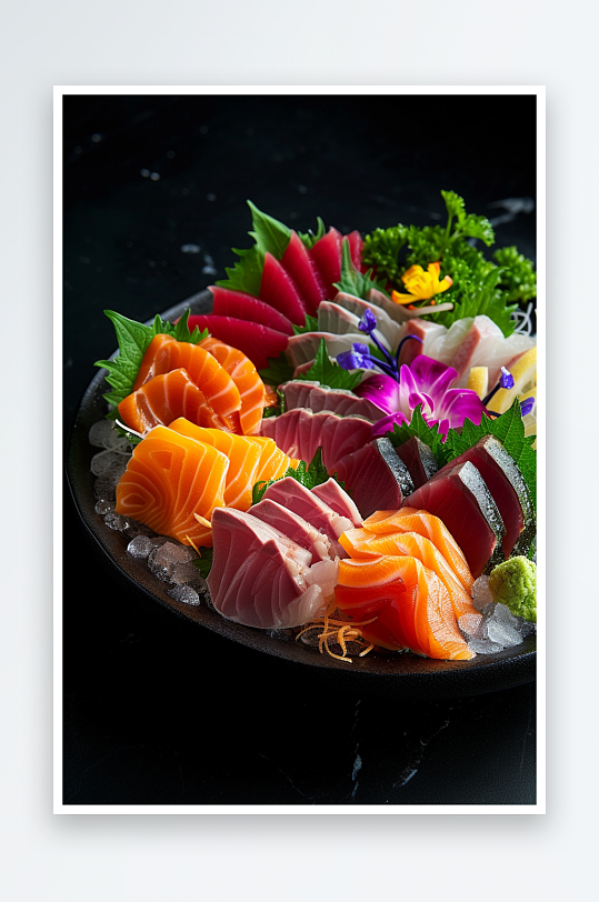 寿司海鲜日料美食餐饮摄影图