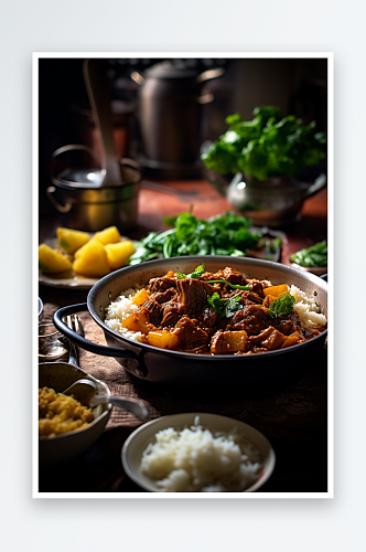 土豆牛肉美食餐饮咖喱素材图