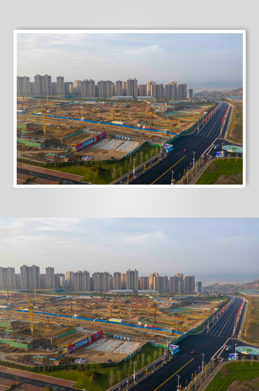 摄影图片兰州碧桂园建设的工地素材