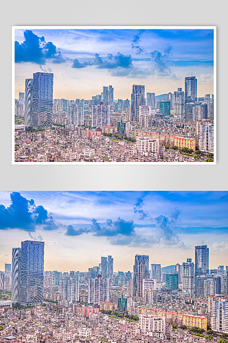 摄影图片广东省广州市天河区建筑群