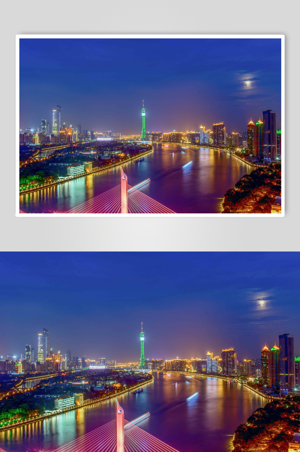 摄影图片广东省广州市珠江夜色素材
