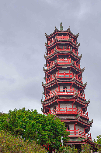 摄影图片广州市南沙天后宫南岭塔