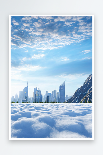 3D条城市风景山水天空效背景纹理艺术抽象