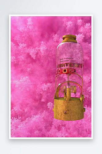 粉色柔美风景火山水天空效背景纹理艺术抽象