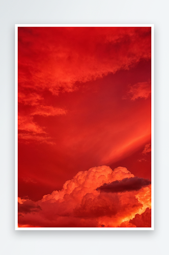 红色立体背景风景水天空效背景纹理艺术抽象
