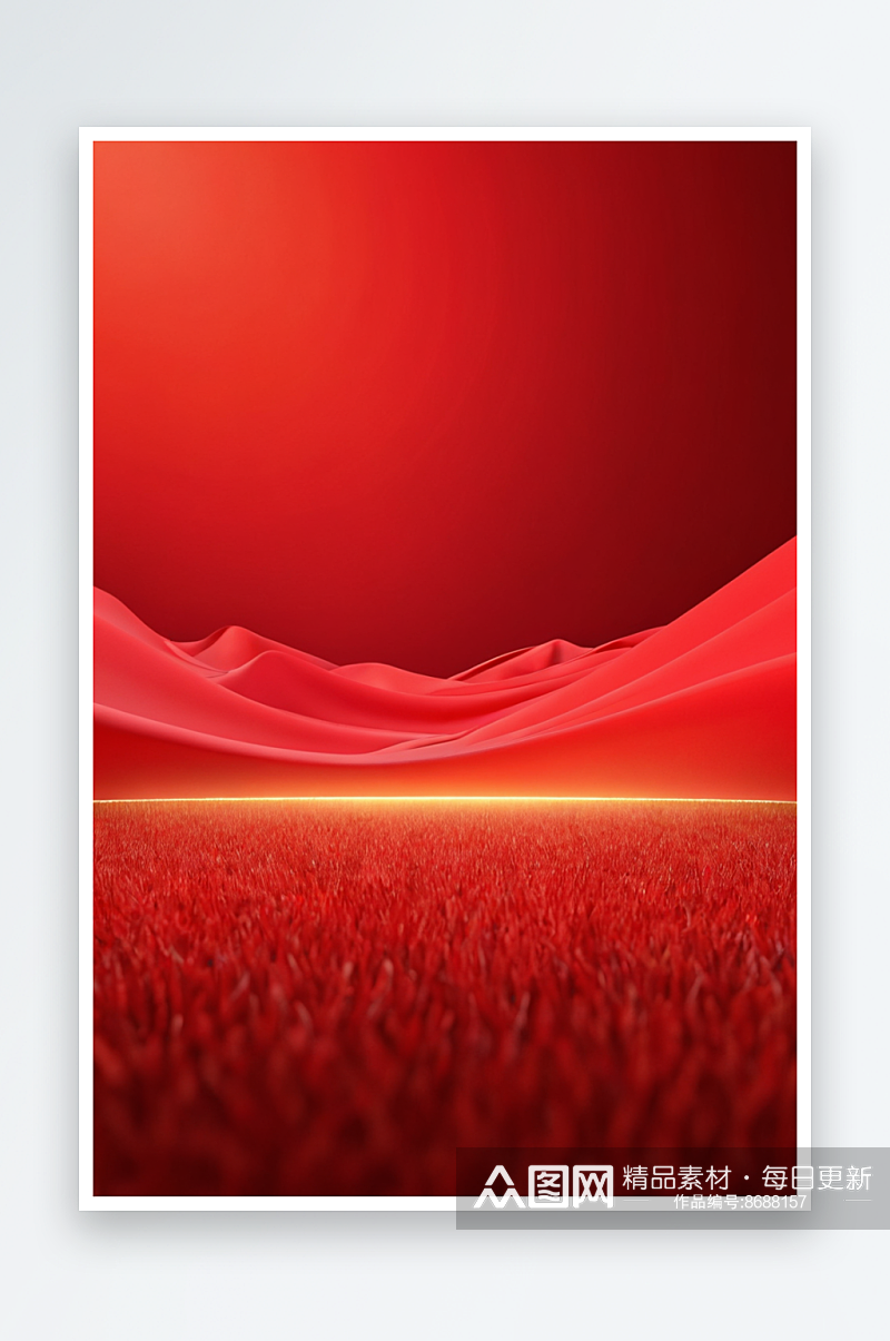 红色立体背景水天空效背景纹理艺术抽象素材