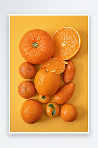 橙子新鲜水果餐桌拼盘西瓜图片