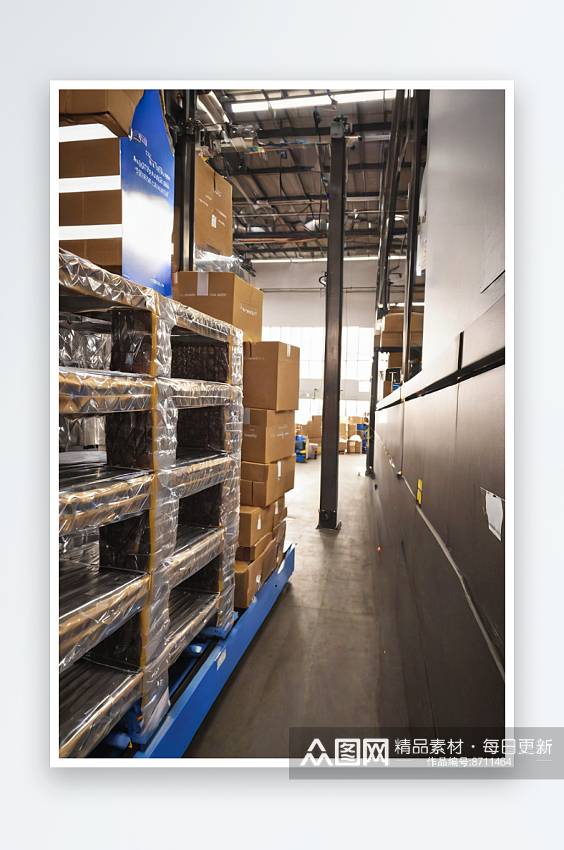 仓库安全运输手套箱子建筑材料标志图片素材