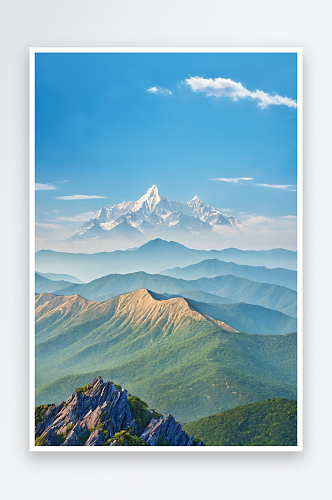 高山山水旅游景点中天空河流图片