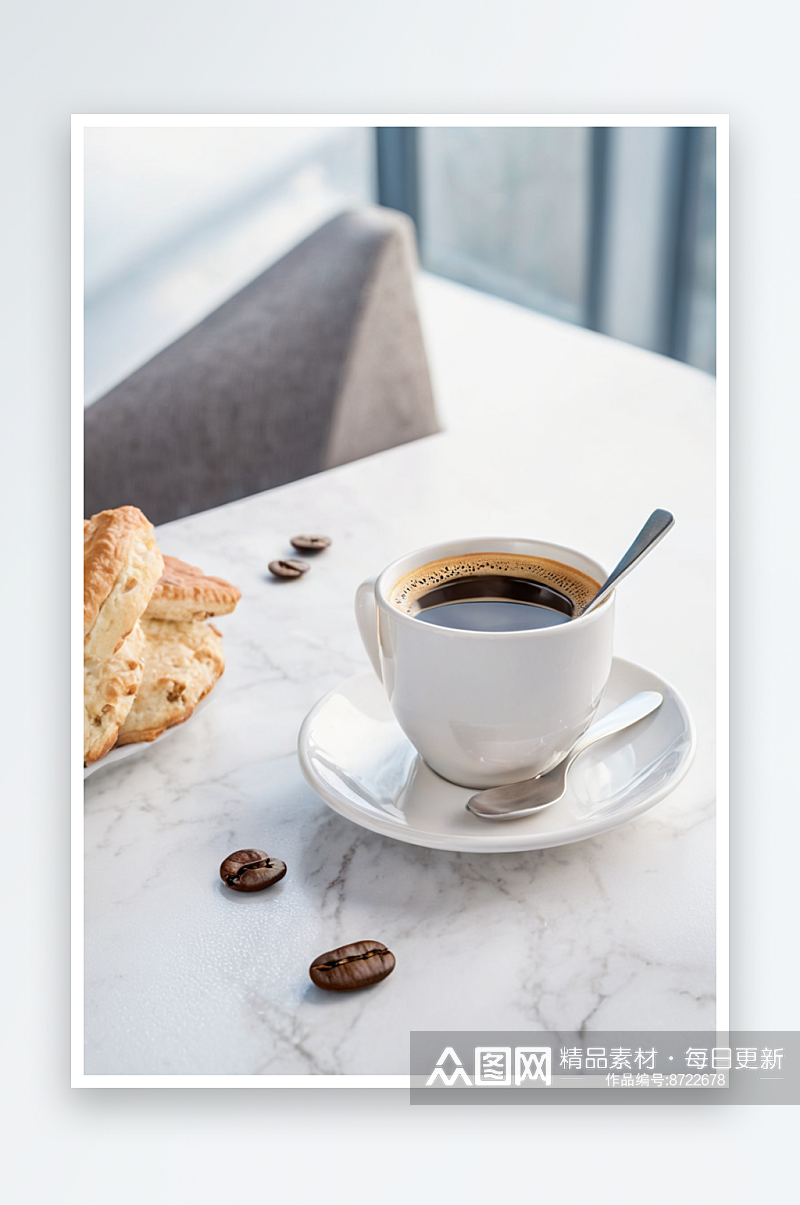咖啡时光冰美式咖啡桌图片素材