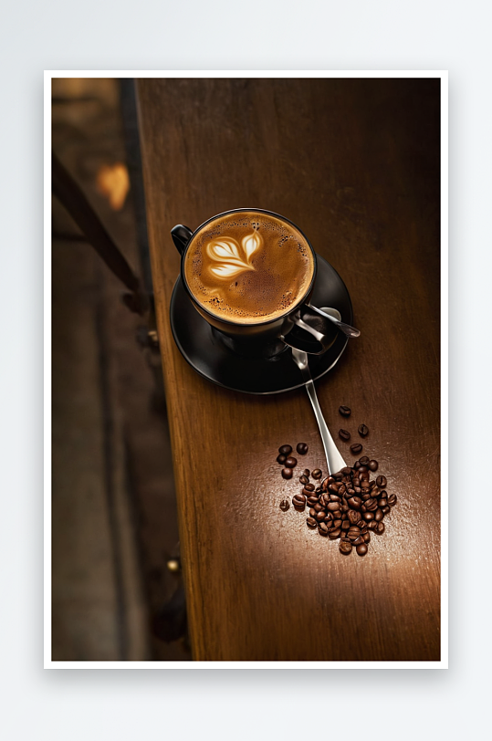 咖啡时光冰美式咖啡桌图片