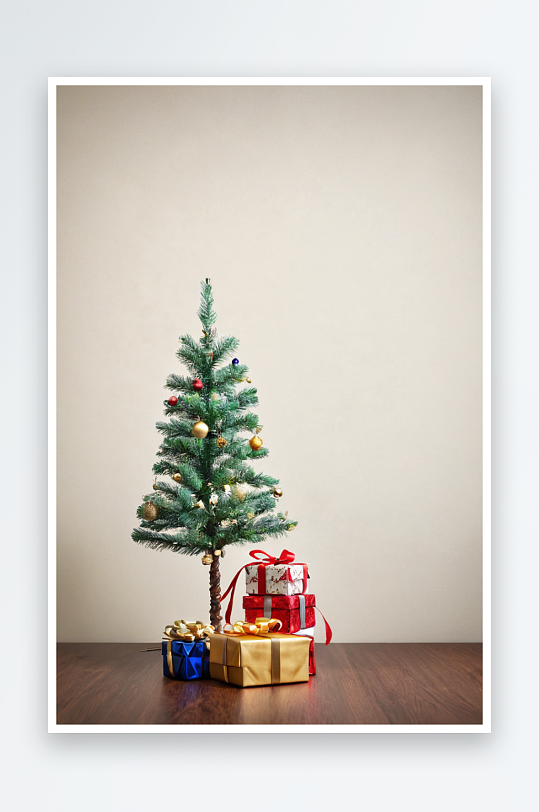 圣诞树圣诞背景小彩灯圣诞装饰物礼物礼盒