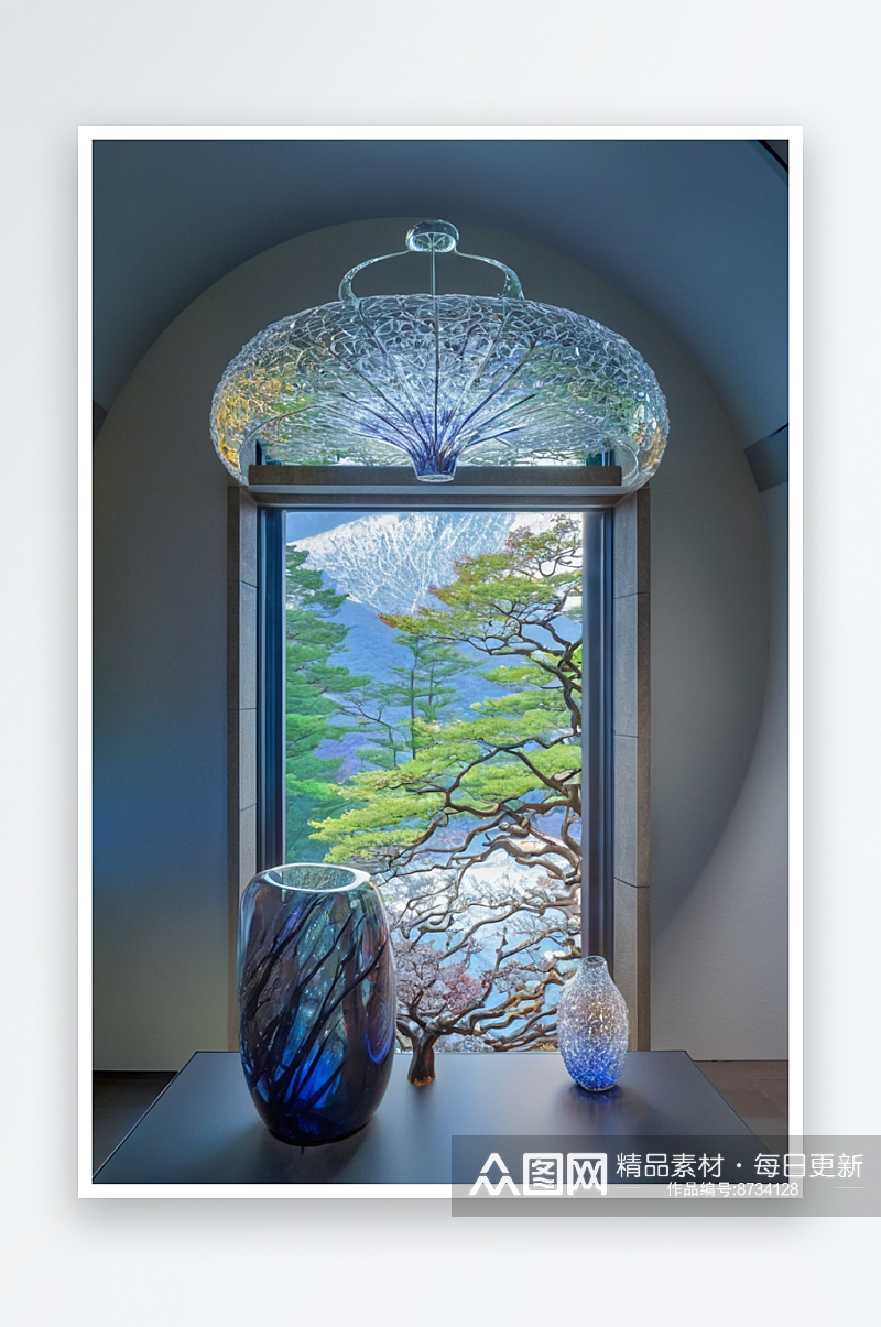 玻璃花瓶玻璃壁纸玻璃门图片照片素材