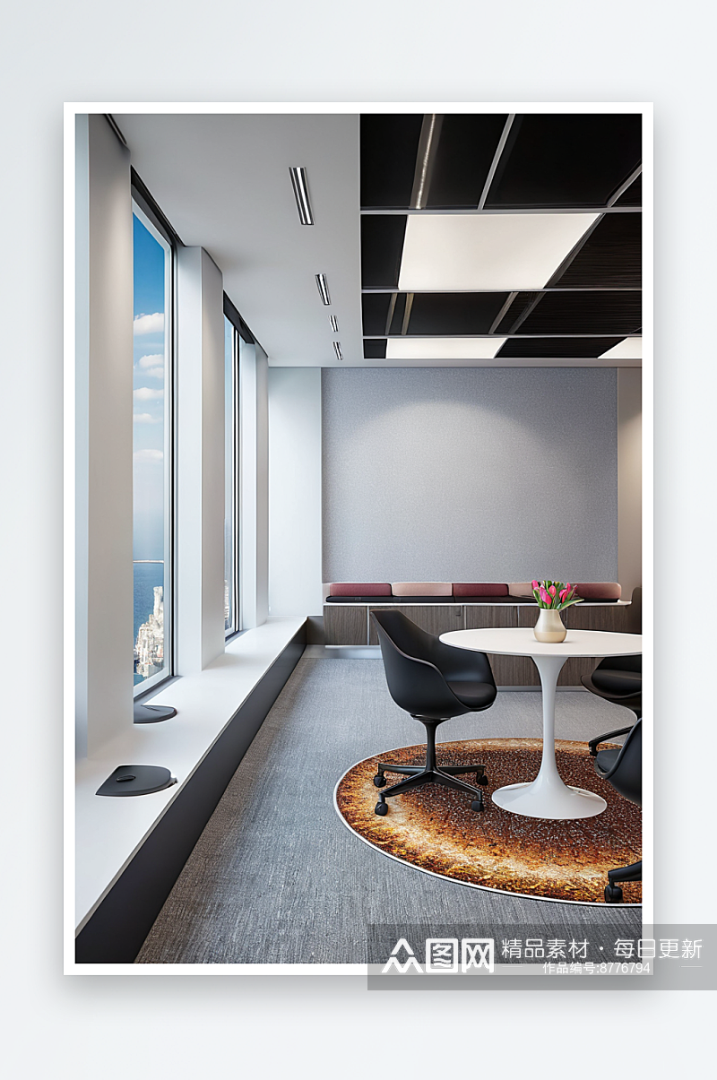办公室桌椅办公室会议走廊餐桌图片照片素材